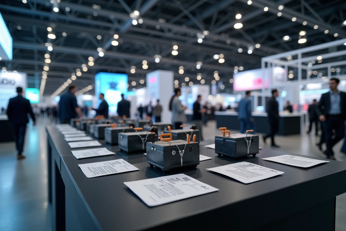 Exposition de technologies de batteries alternatives incluant sodium-ion et supercondensateurs graphène lors d'un salon technologique